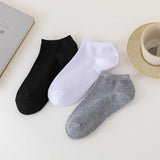 5 Pairs of Women's/men's Boat Socks Invisible Low Cut Anti Slip Summer No Show Ankle Socks Solid Color Casual Breathable