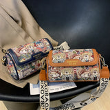 Casual crossbody bag, bear pattern, stylish and playful