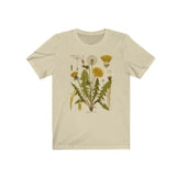 Dandelion Botanical Graphic Tshirt Hiking Shirt Botanical Print Shirt Short Sleeve Cotton Oversized Tee Women Clothing Harajuku