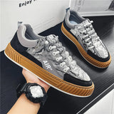 Men's Run Sneaker Walking Leather Shoes Youth Casual Cricket Shoes Fashion Trend Board Shoes Comfort Skateboard Shoes