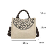 High Quality Women Linen Tote Bags Large Capacity Female Casual Shoulder Crossbody Bag Daily Handbag Purse Beach Shopping Bags