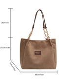 Large-Volume Suede Stylish Commuter Tote Bag For Ladies With One Shoulder Bag