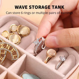 Mini Jewelry Storage Box Portable Home Travel Earrings Necklace Storage Case for Women Ring Organizer PU Leather Display Case